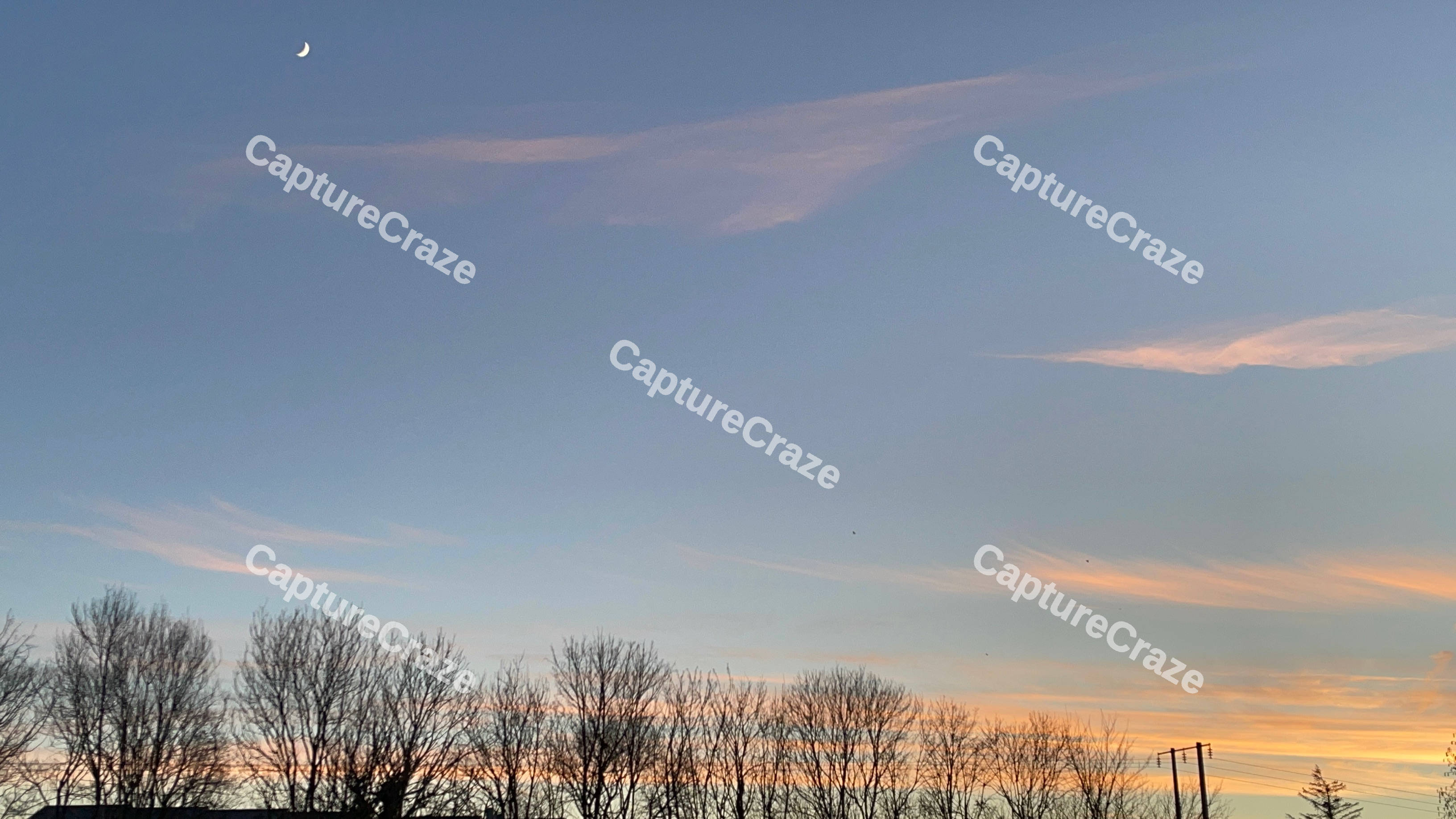 Sunset with Blue Skies